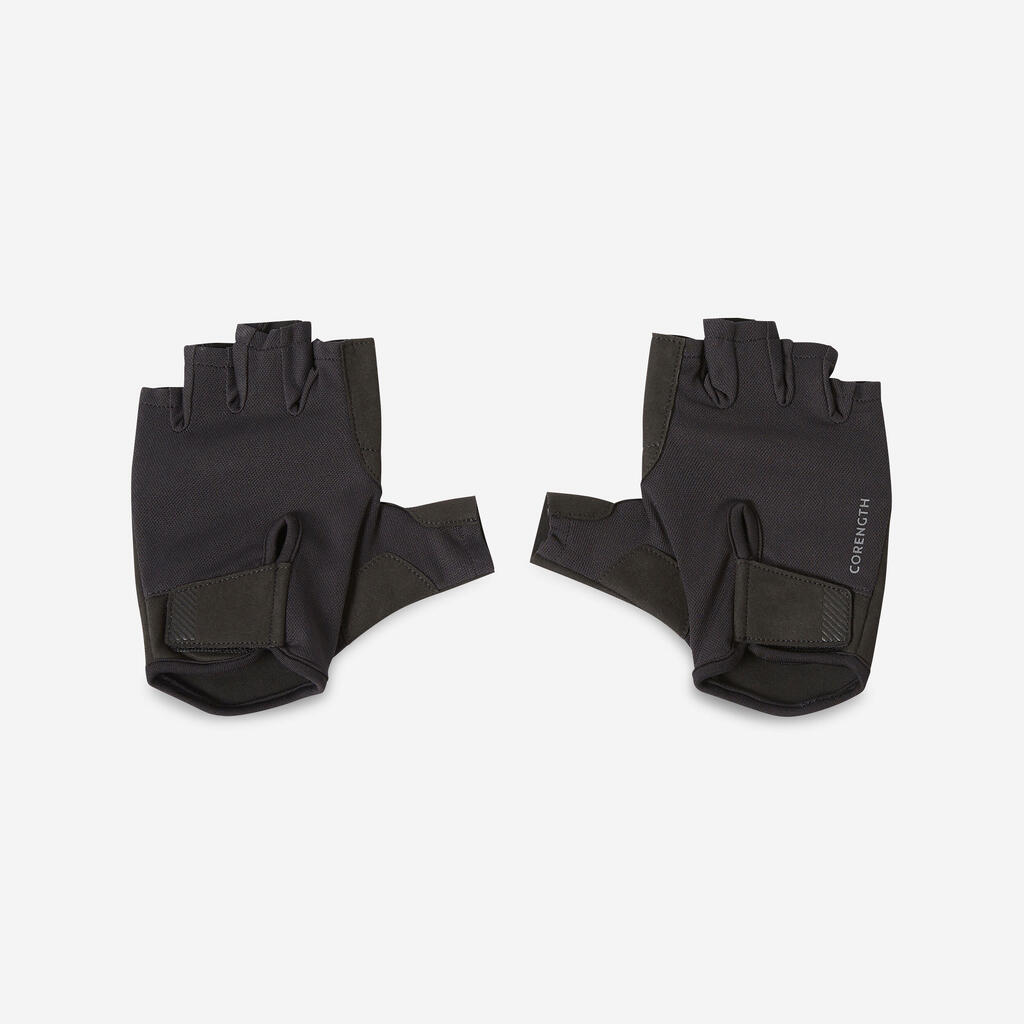 Guantes para gimnasio Unisex Domyos 100 - Negro