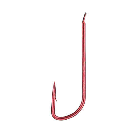 SINGLE RED UNMOUNTED HOOK PA HK 2 X10  FOR STILL FISHING