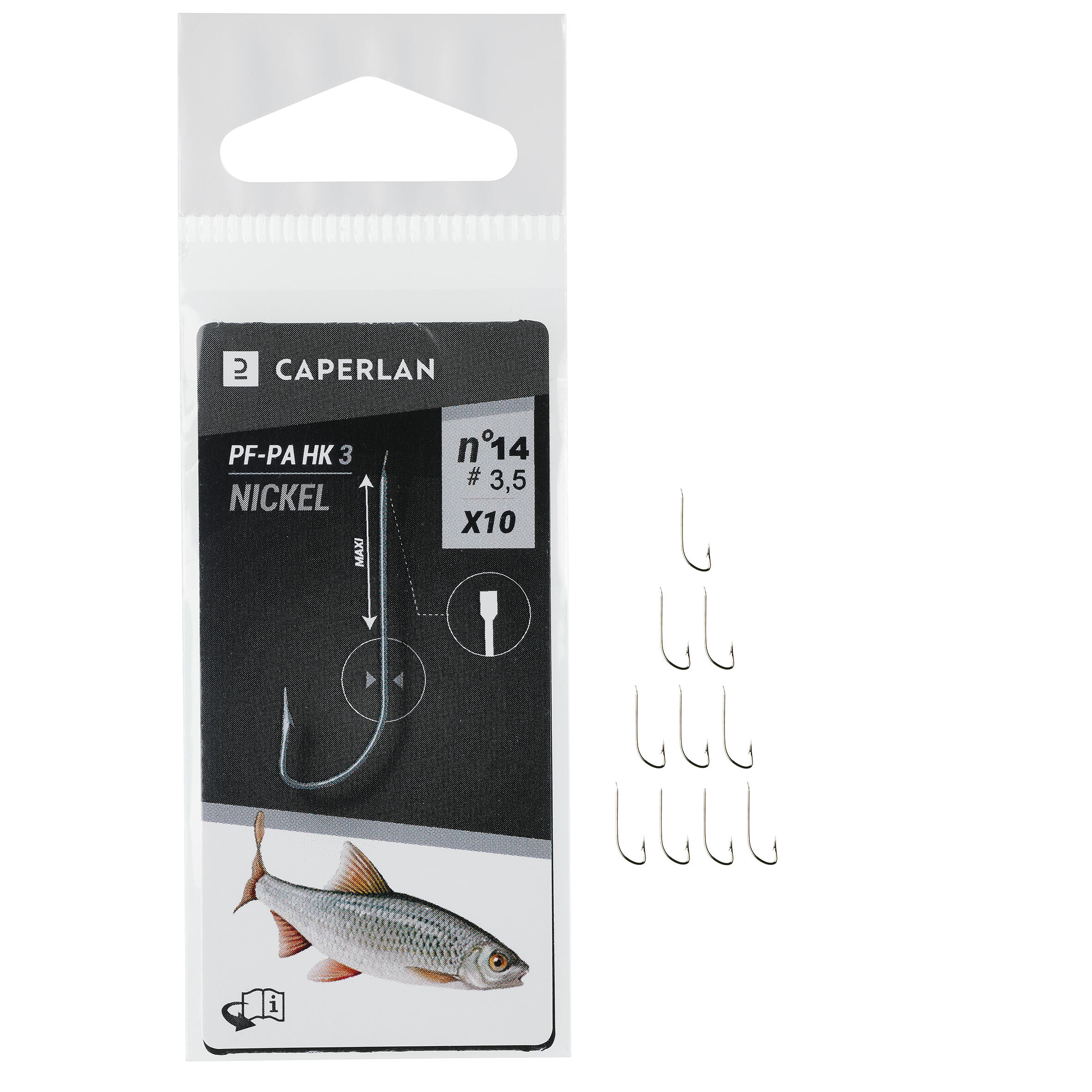Haczyki niklowane Caperlan PA HK 3 X10