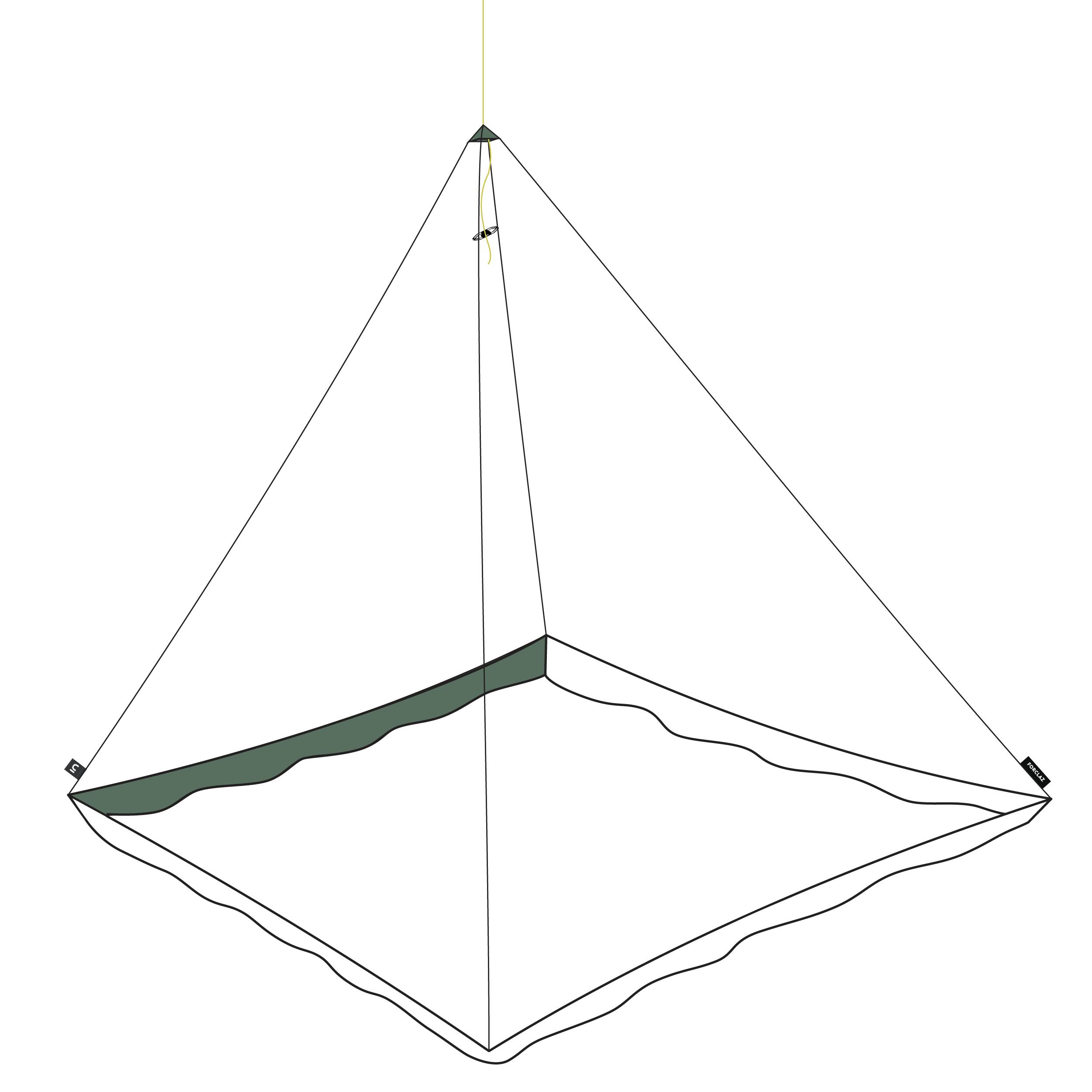 2-Person Hiking Mosquito Net - White - FORCLAZ