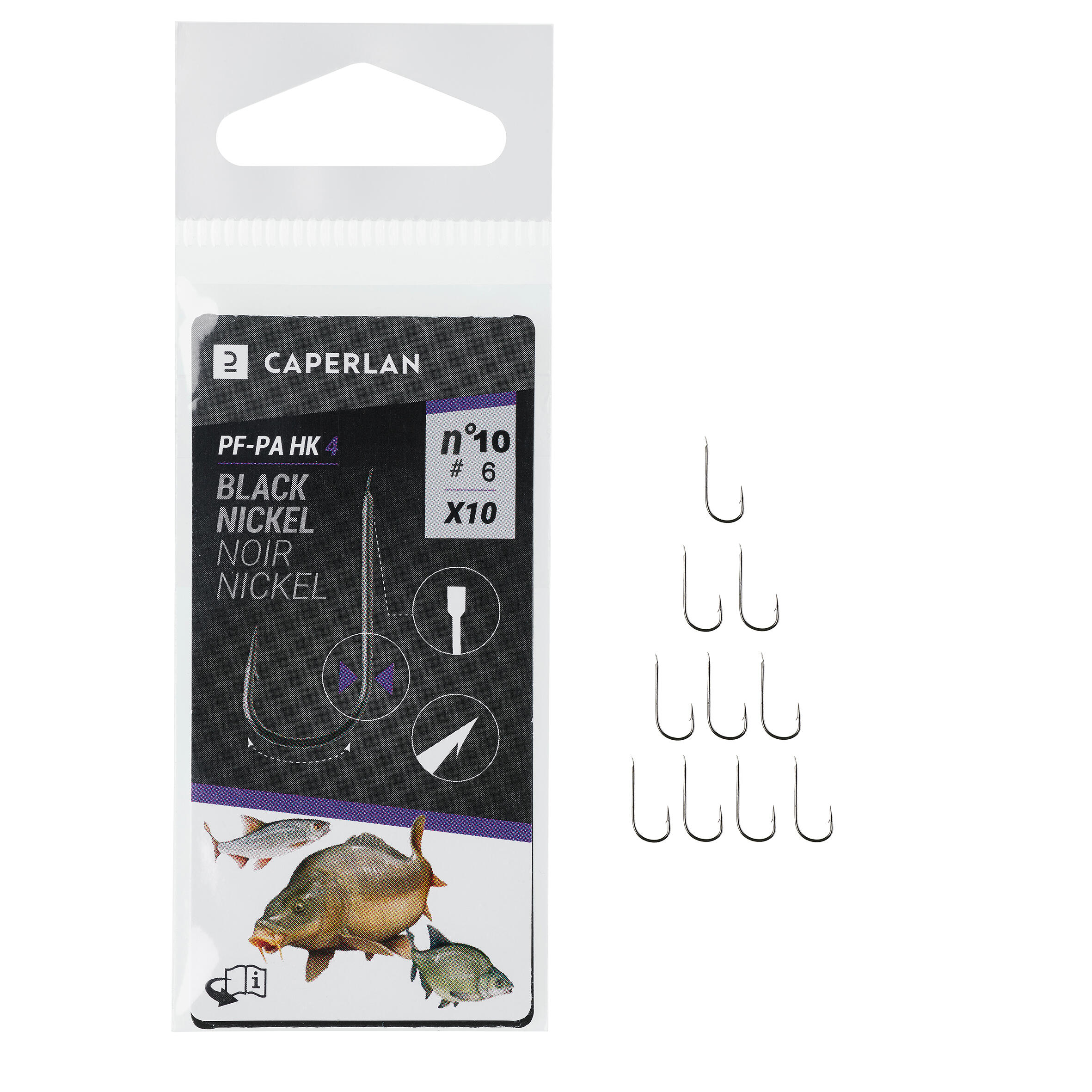 Amo semplice nickel non montato pesca al colpo PA HK 4 x10 2/18