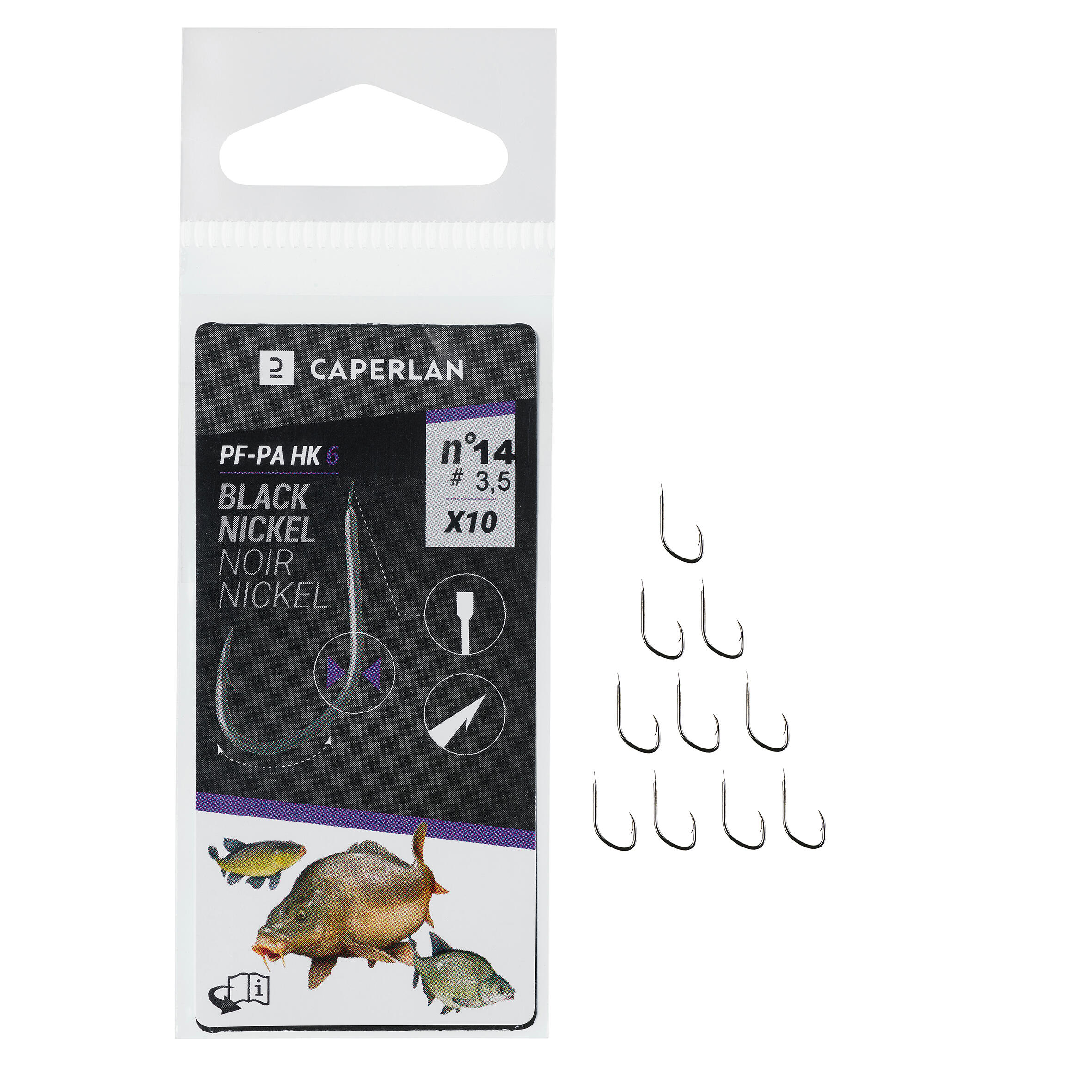 Amo semplice nickel non montato pesca al colpo PA HK 6 x10 7/13