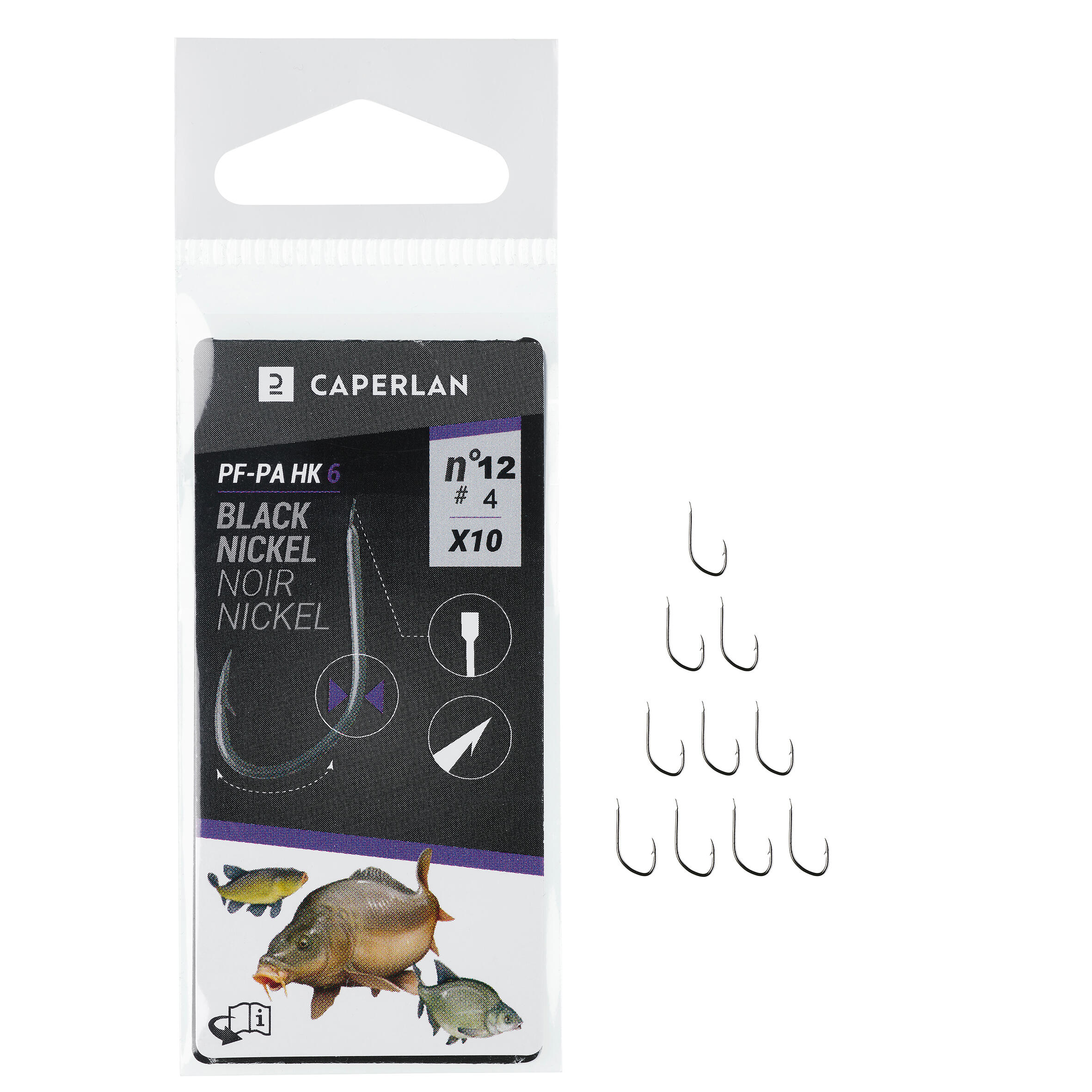 Amo semplice nickel non montato pesca al colpo PA HK 6 x10 4/13