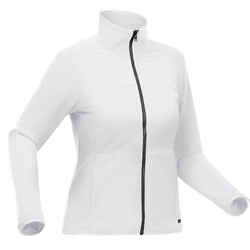 Women's Travel Trekking Waterproof 3-in-1 Jacket - Travel 100  0°C White