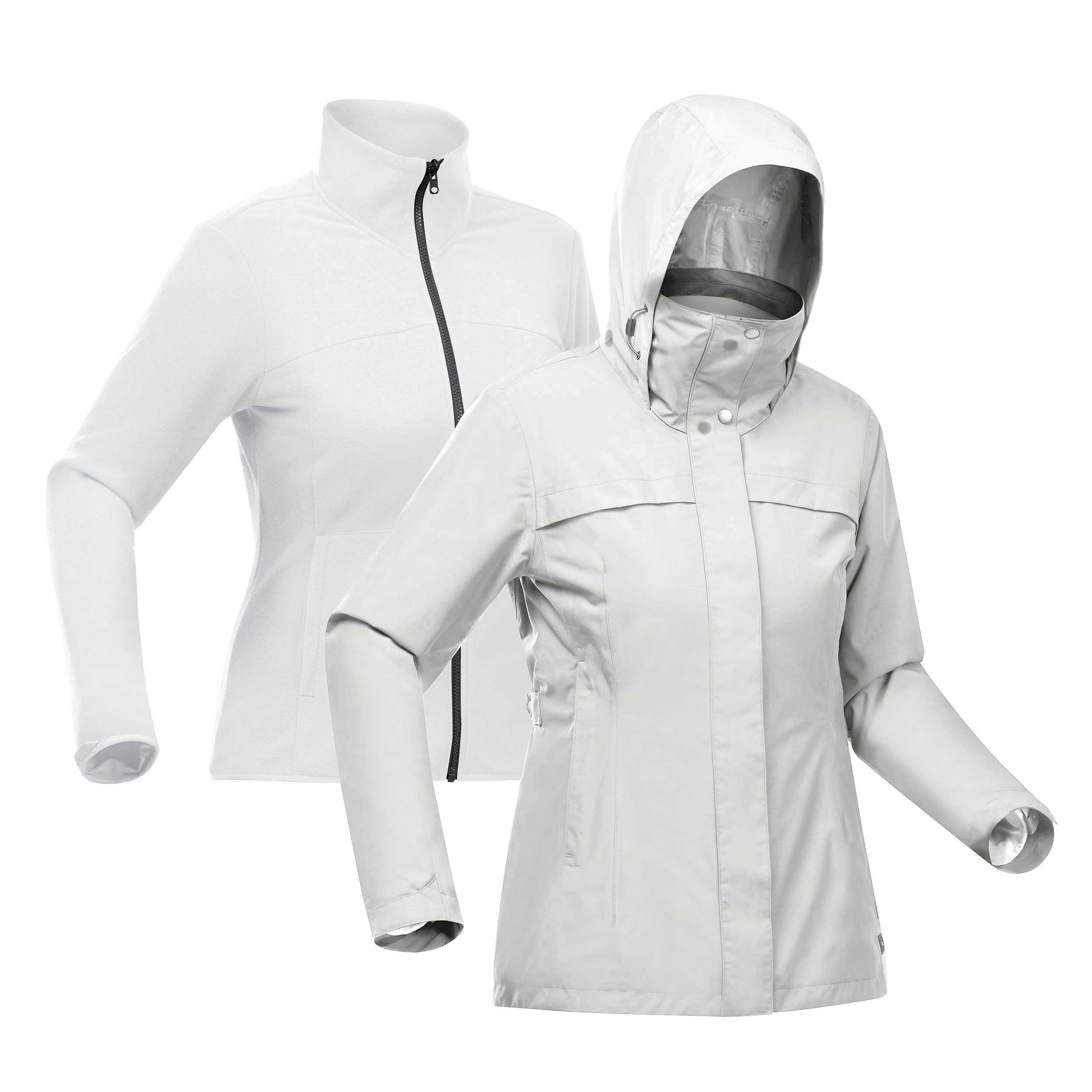 Veste 3en1 imperméable de trek voyage - Travel 100  0 °C - Femme