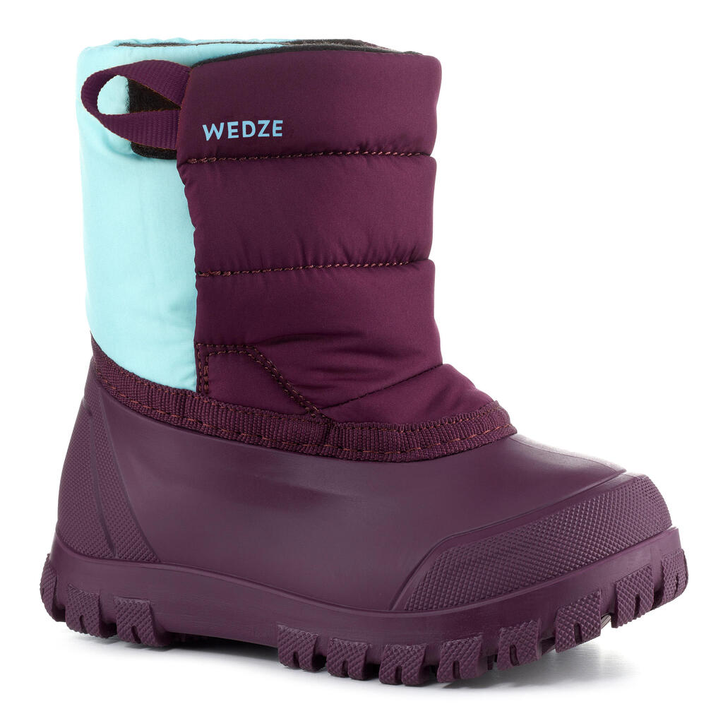 Mazuļu sniega zābaki “Warm”, purpura un tirkīza