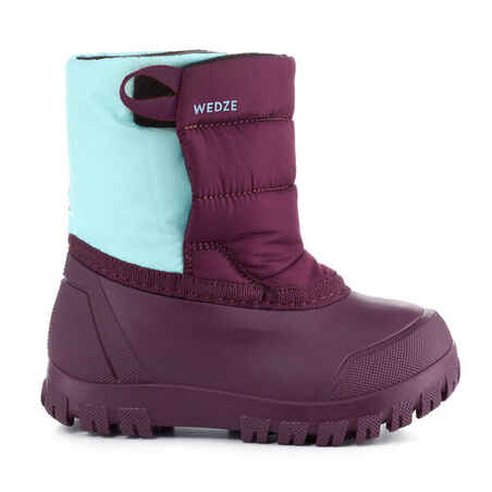 Baby Snow Boots, Baby Après-Ski WARM Purple and Turquoise