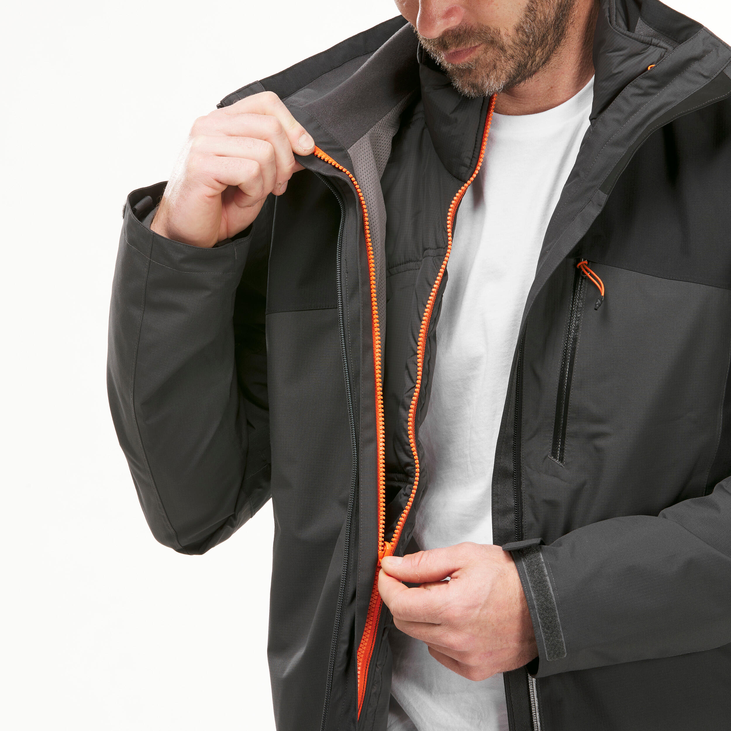 Men’s 3-in-1 Waterproof Hiking Jacket - SH 500 Mountain - FORCLAZ