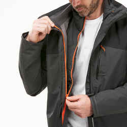 Men's 3-in-1 Waterproof Travel Trekking Jacket Travel 500 -10°C - Black