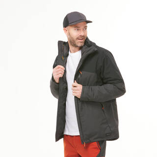 Men’s 3in1 waterproof hiking jacket -10°C, MH500 Mountain - Grey