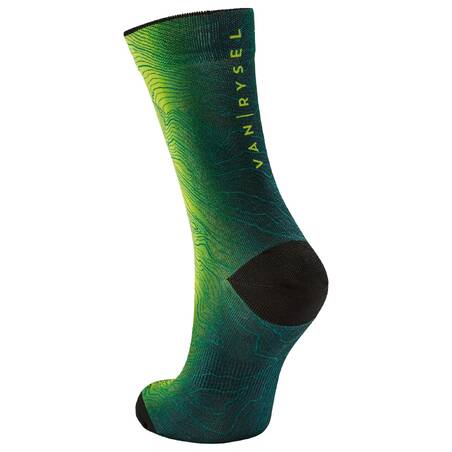 Kaus Kaki Bersepeda Musim Panas 500 - Kuning/Lime