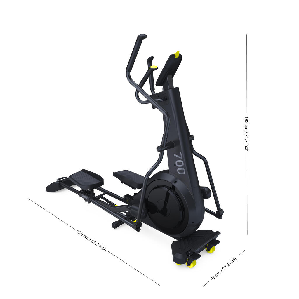 Front Wheel Folding Connected Self-Powered Cross Trainer Challenge Elliptical