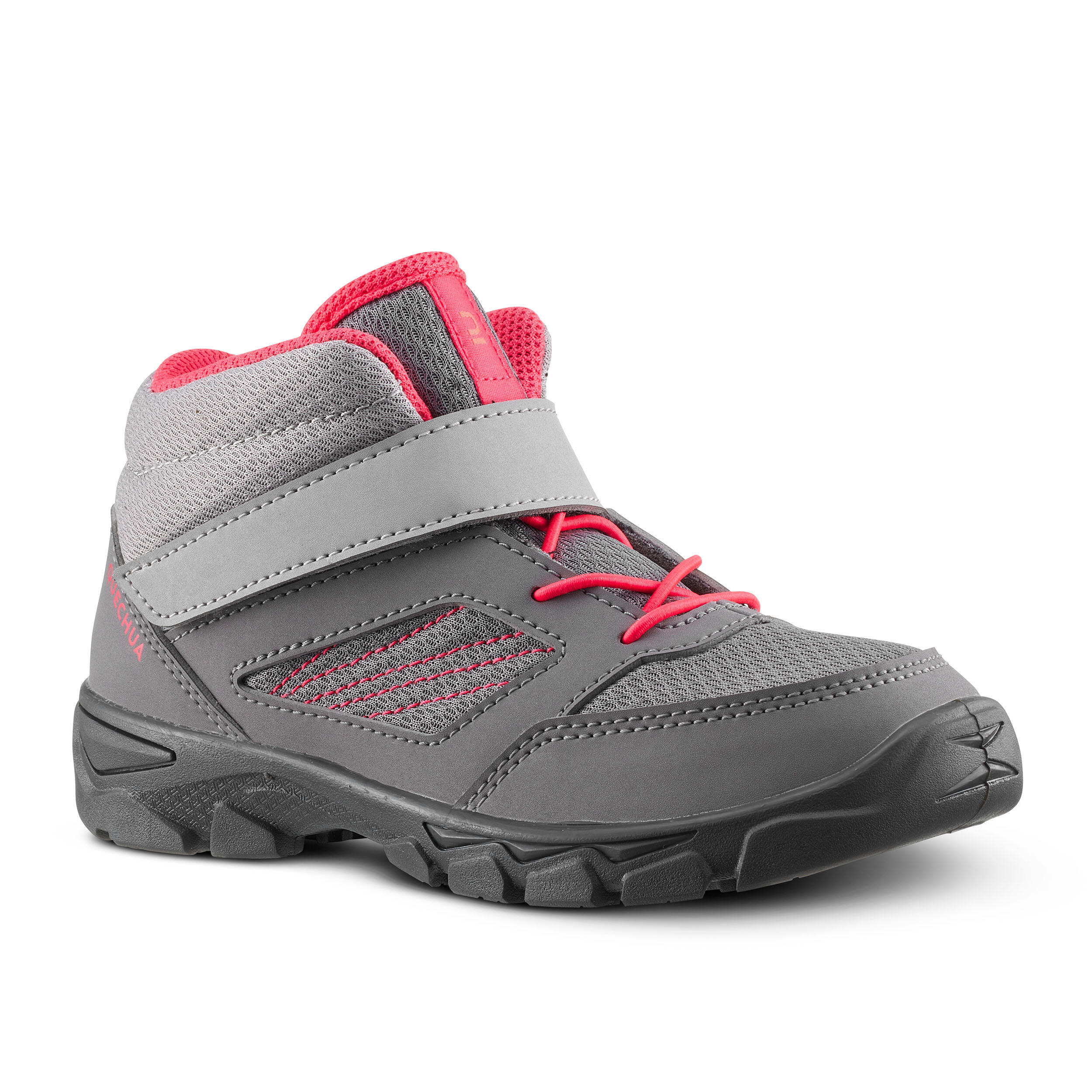Scarpe trekking bambina MH100 strap grigie QUECHUA | DECATHLON