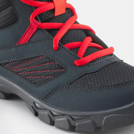 Tamnosive dečje cipele s pertlama za planinarenje MH100 (veličine od 2 do 5)