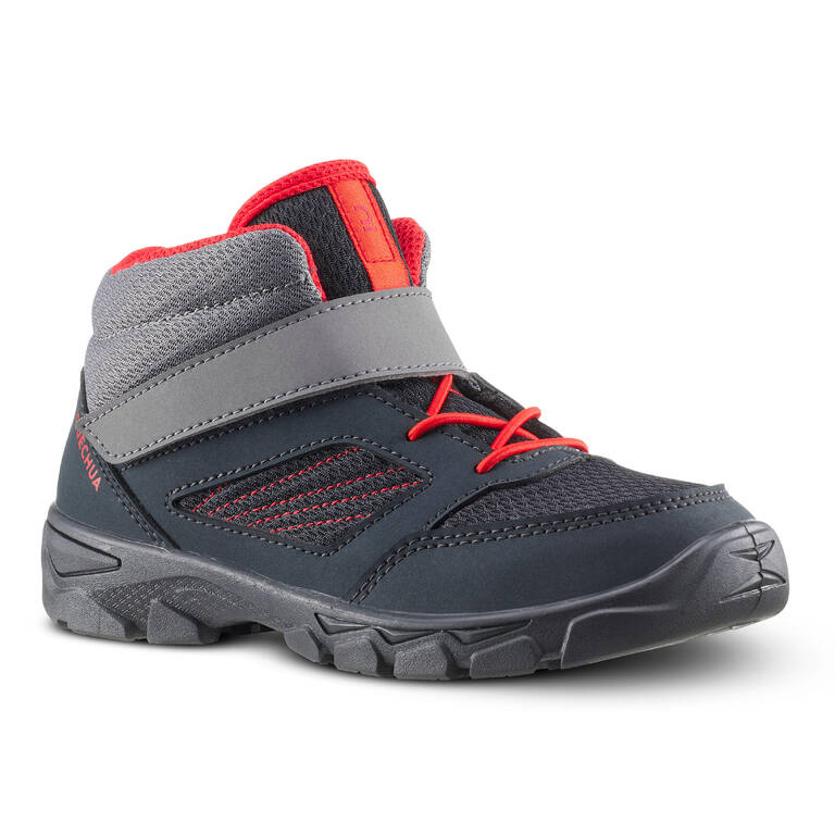 Kids’ Hiking Shoes with Velcro Strap MH100 Mid from Jr
