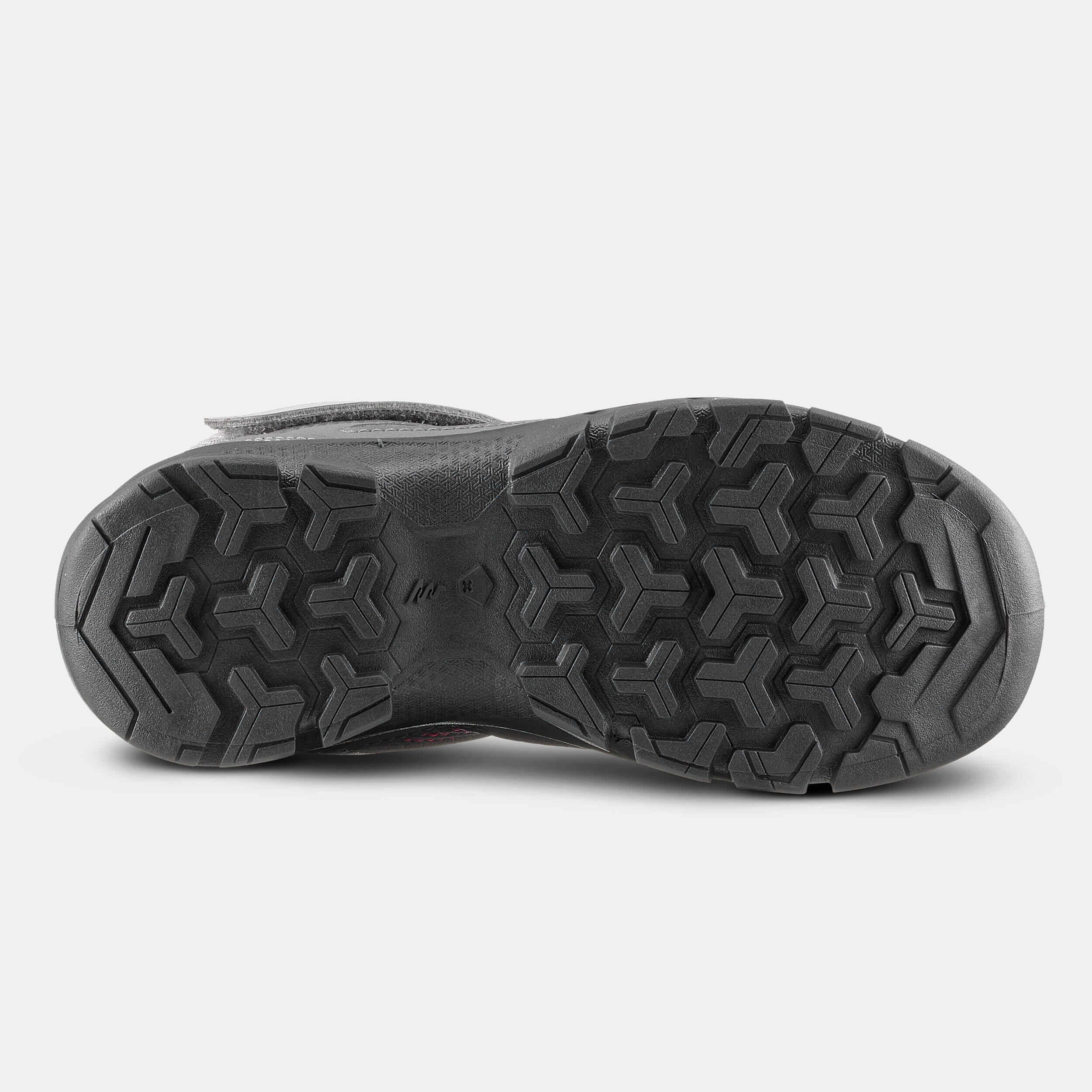 Chaussures de randonnée enfant avec scratch MH100 Mid grise rose du 24 AU 34 3/5