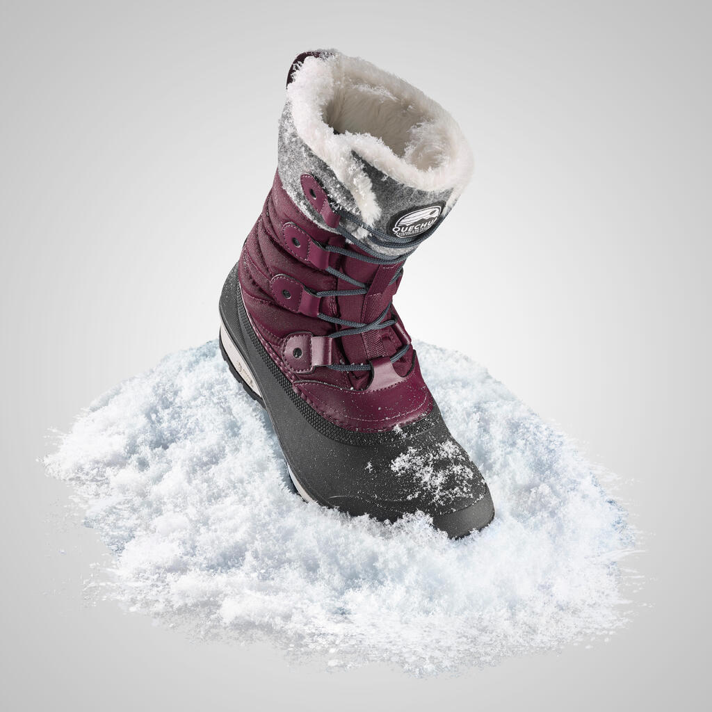 Women's waterproof warm snow boots - SH500 high boot 