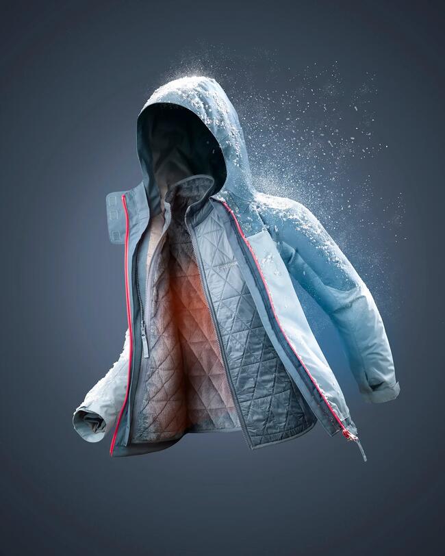 KIDS’ WARM AND WATERPROOF 3-in-1 HIKING JACKET - SH500  MT -10°C - 7-15 YEARS