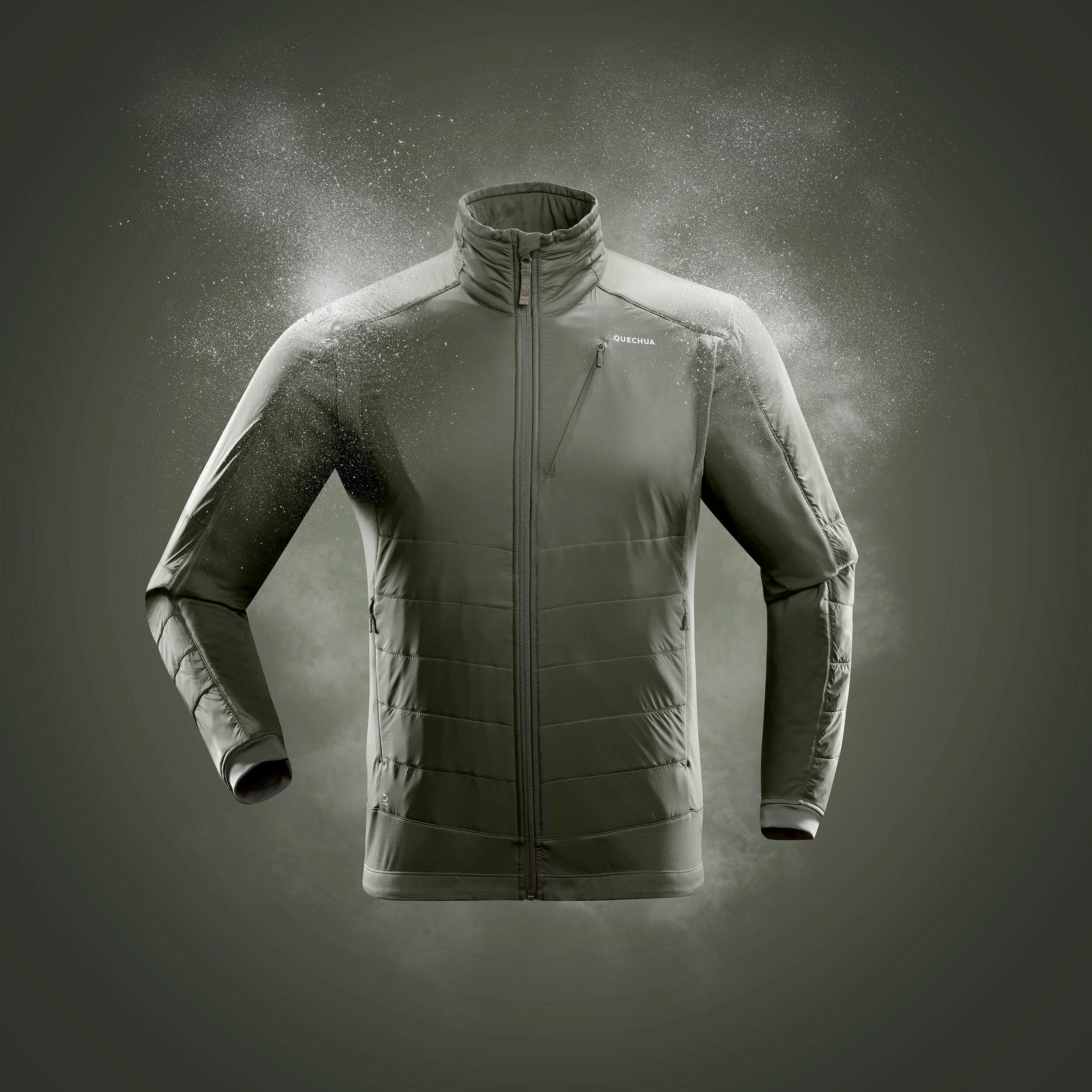 Men's Warm Hybrid Fleece Hiking Jacket  - SH900 MOUNTAIN 3/6