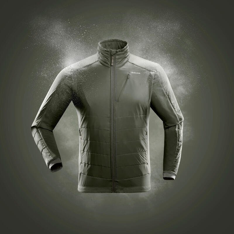 Casaco Polar quente híbrido de Caminhada Homem SH900 MOUNTAIN - caqui