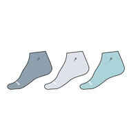 Mid Sports Socks RS 160 Tri-Pack - Blue/Grey/Green Logo