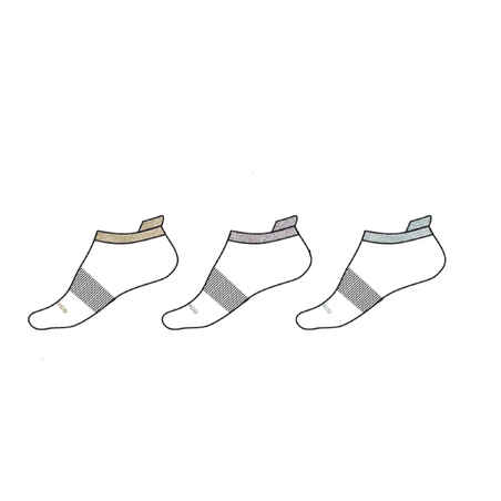 Kids' Low Tennis Socks Tri-Pack RS 160 - Bright White