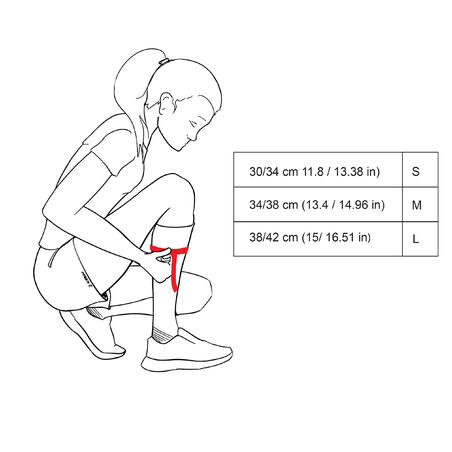 Гетры для бега компрессионные черные RUN900 COMPRESSION