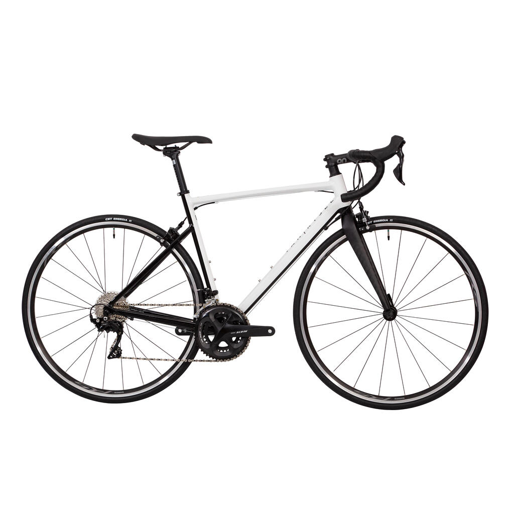 Bicicleta de ruta marco aluminio AF105 rin700 Van Rysel - blanca