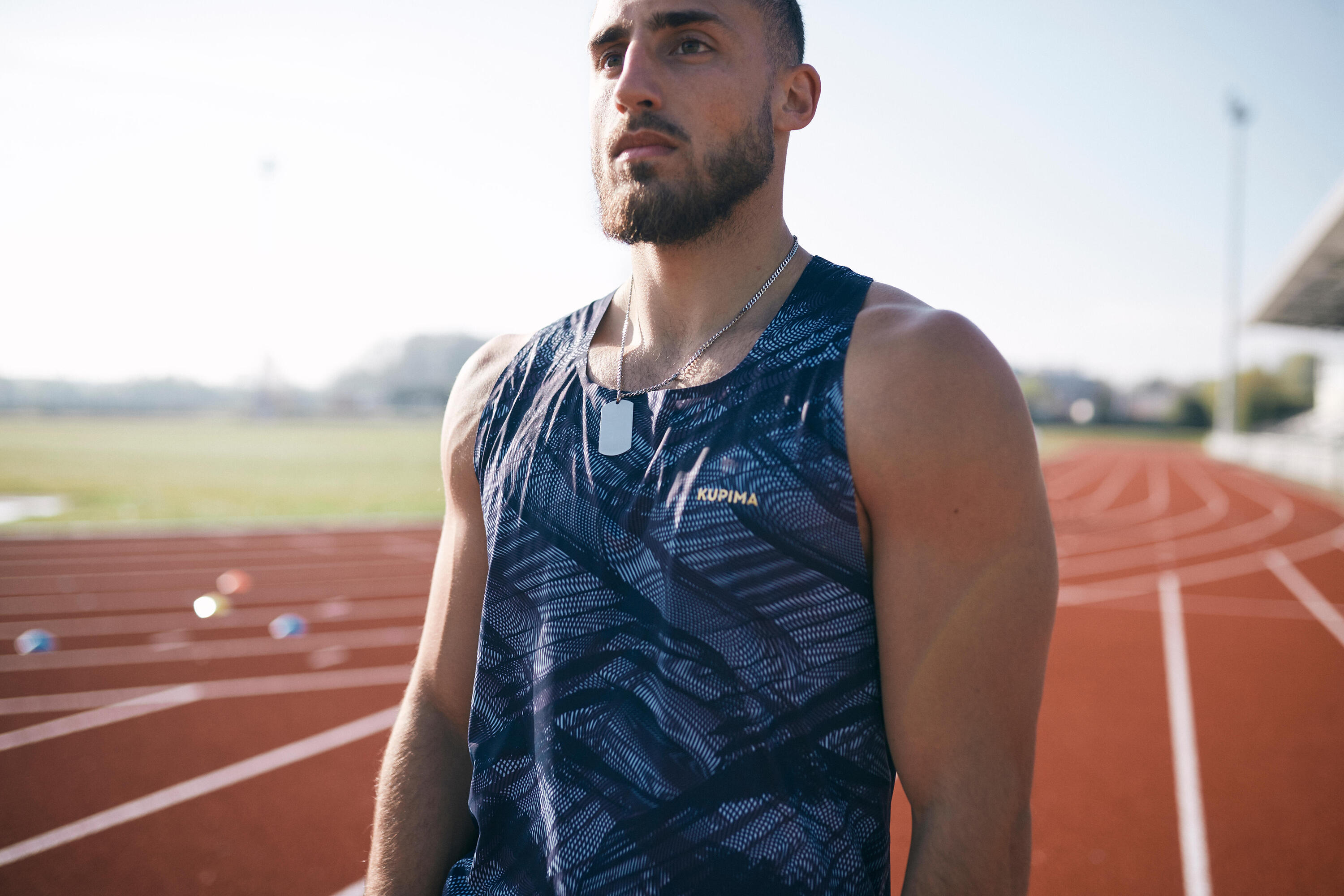 DEBARDEUR D'ATHLETISME HOMME BLEU 13/15