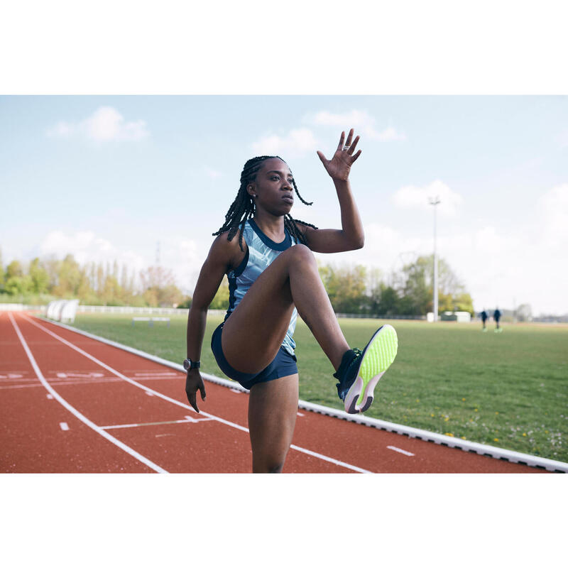 SHORTY D'ATHLETISME FEMME BLEU