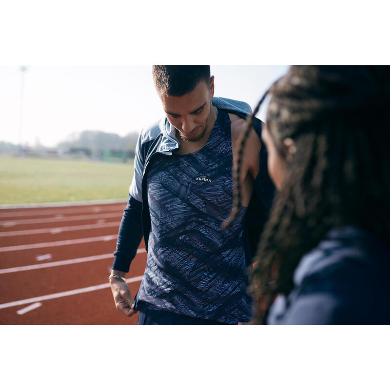 Laufjacke Herren Leichtathletik - blau