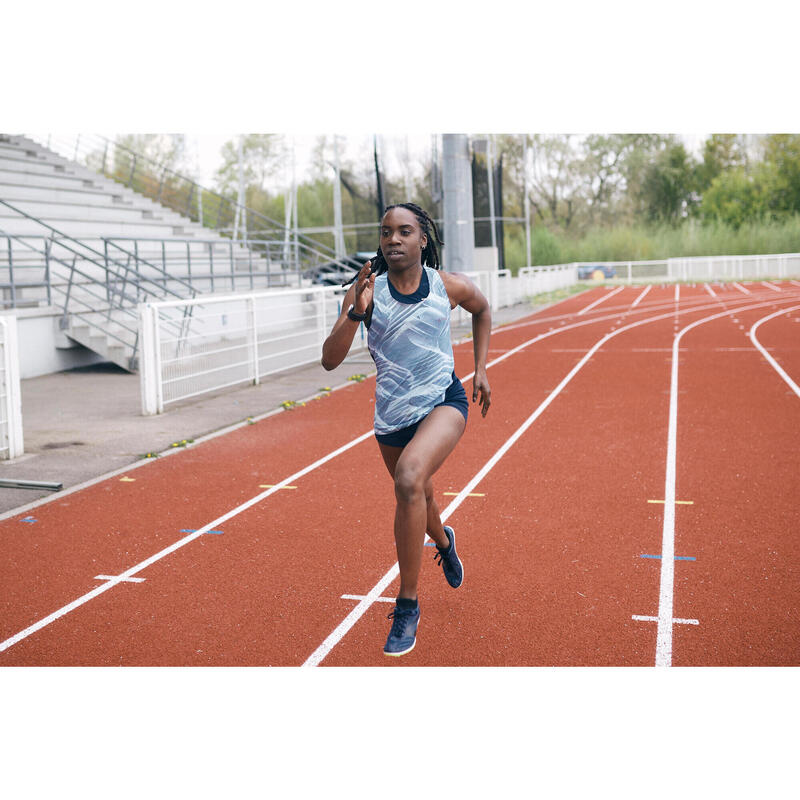 DEBARDEUR D'ATHLETISME FEMME BLEU & MENTHE PASTEL