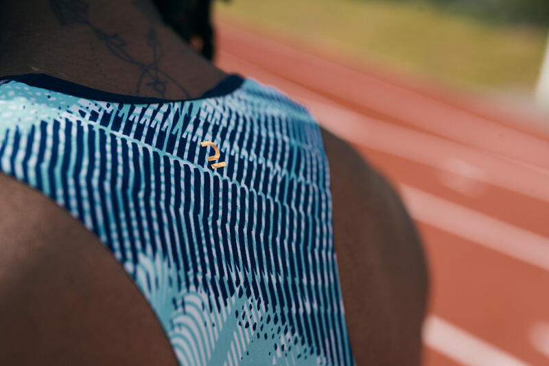 Atletiektopje dames blauw en pastel