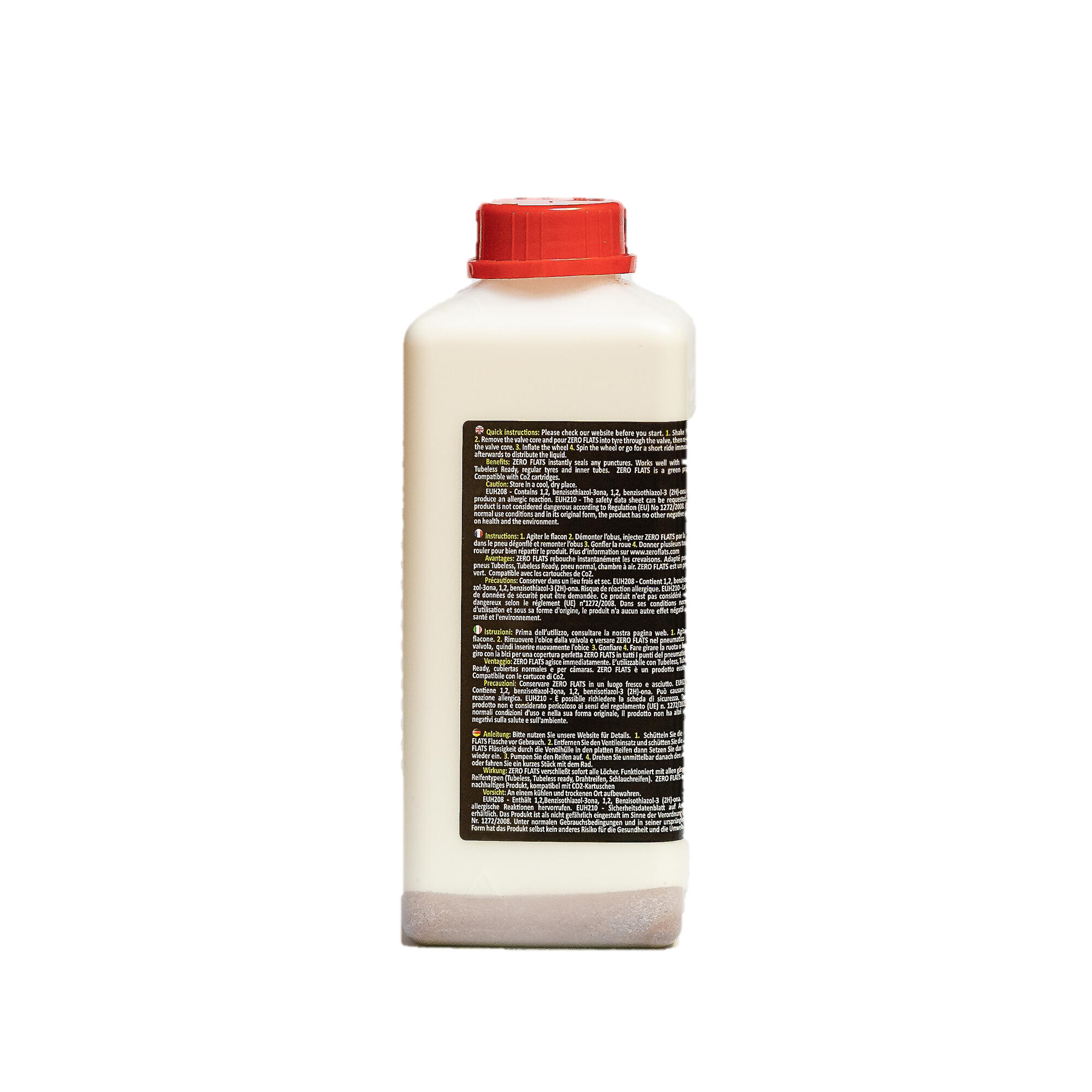 LIQUIDO ANTIPINCHAZOS TUBELESS ZEROFLATS 1000ML 2/4