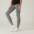 Women's Cotton Gym 7/8 Legging 500 - Grey Marl