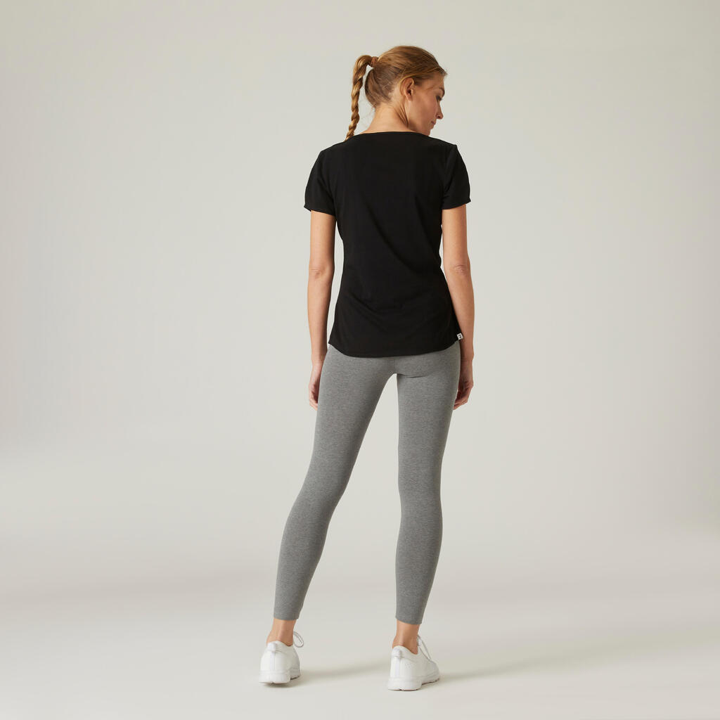 Ženske helanke slim-fit za fitnes - sive