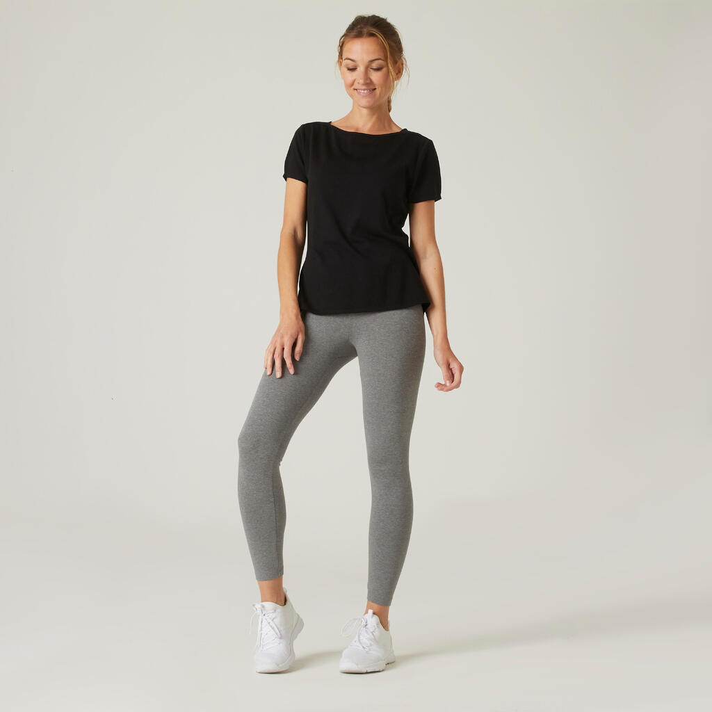 Ženske helanke slim-fit za fitnes - sive