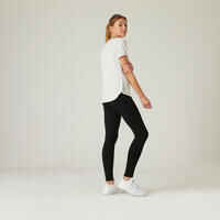 Women's Slim-Fit Fitness Salto Leggings 100 - Black