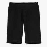 Shorts Radlerhose Slim 500 Fitness Baumwolle ohne Tasche Damen schwarz 