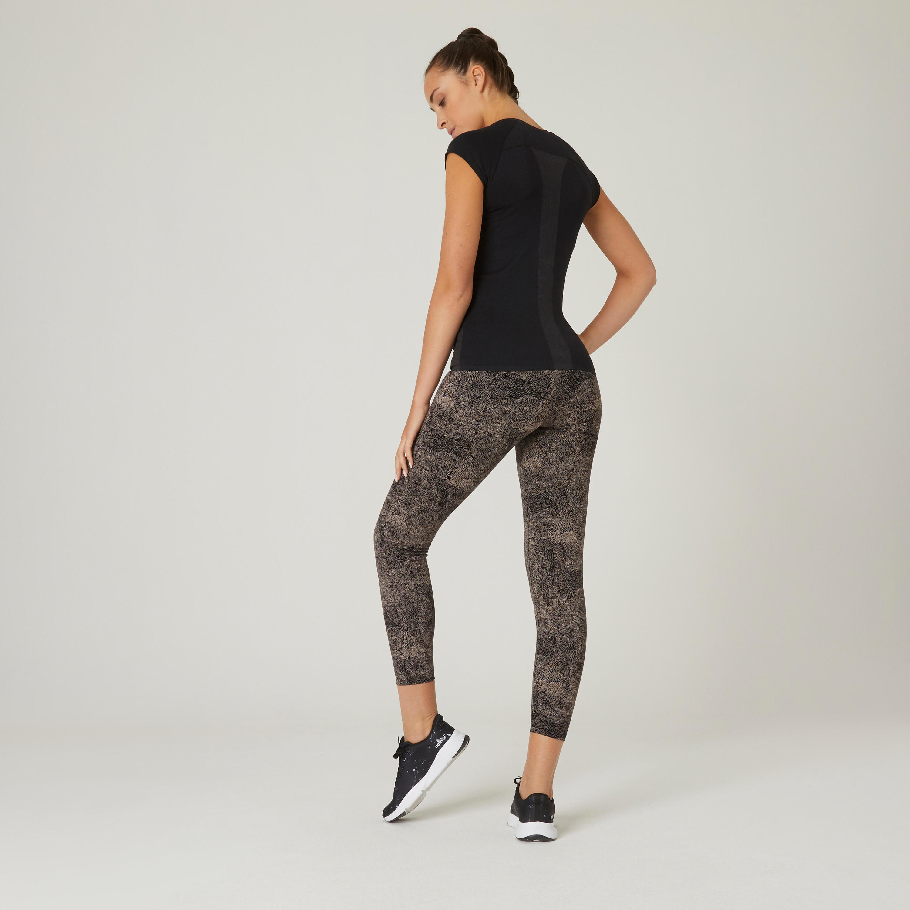 Shaping Cotton Fitness Leggings - Grey Print 2/6