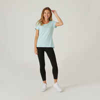 Women's Regular-Fit Fitness T-Shirt 500 - Green