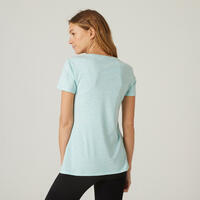 T-shirt regular fitness femme - 500 Essentials vert