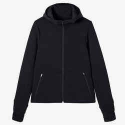 Women's Zip-Up Fitness Hoodie 500 Spacer - Grey