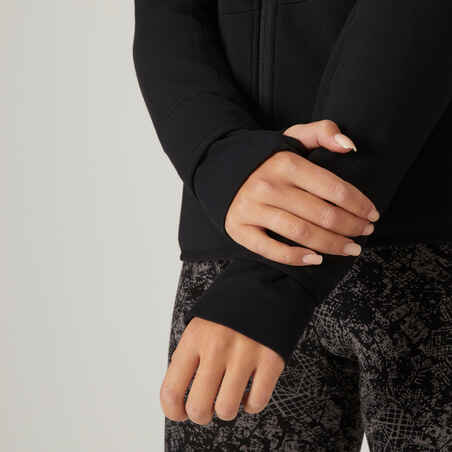 Moteriškas megztinis su gobtuvu „560“, juodas