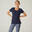 T-shirt regular fitness femme - 500 bleu marine