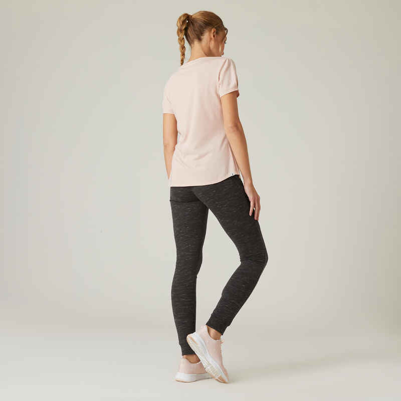 Jogginghose Fitness Slim 520 Damen - dunkelgrau Jogginghose Fitness Slim 520 Damen - dunkelgrau