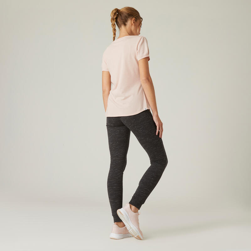 Pantalon Jogging Slim Fitness Femme - 520 Gris chiné