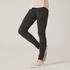 Women's cotton fleece slim fit gym joggers 520 - black/grey