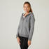 Women's Cotton Gym Hoodie Zip Jacket 500 - Grey