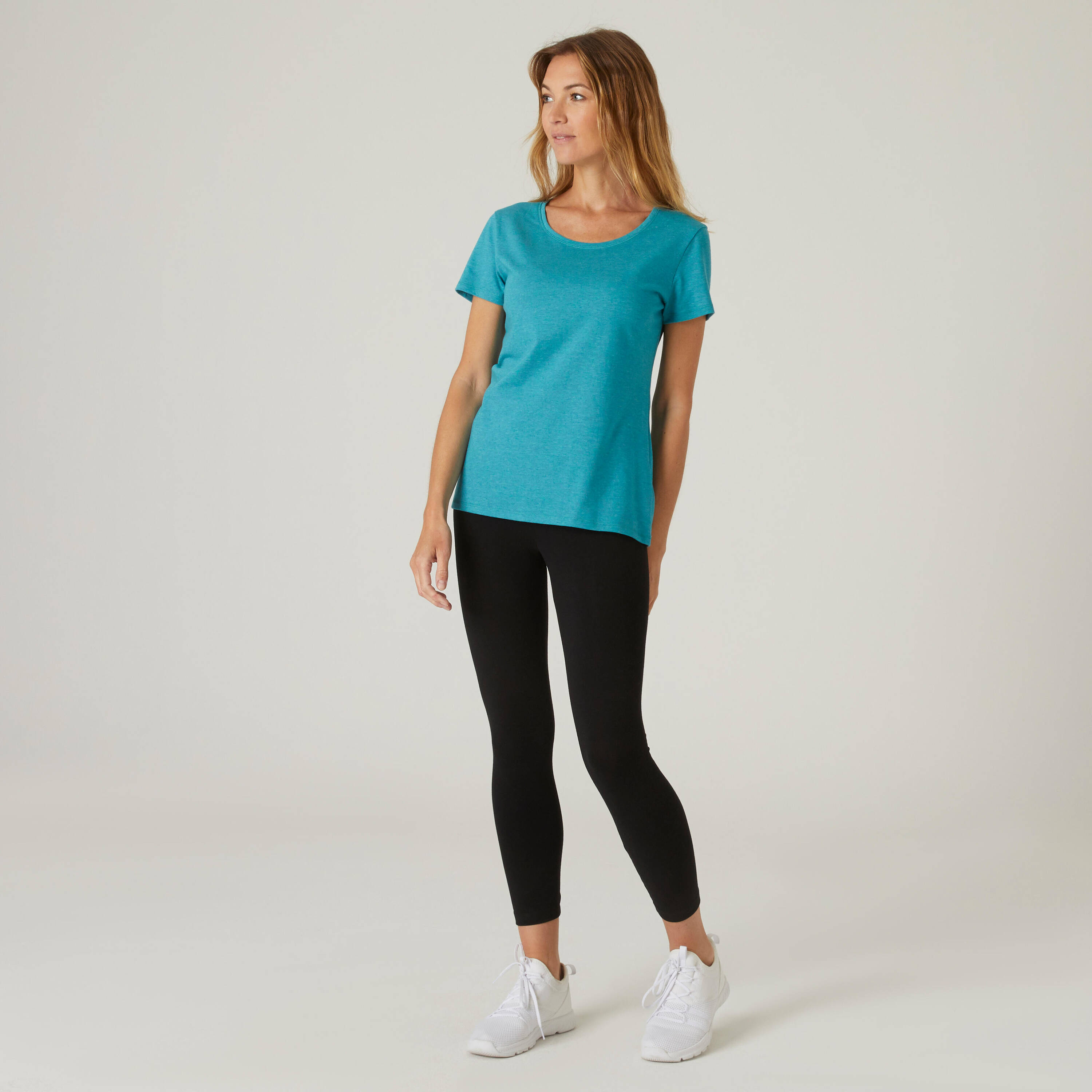 Refurbished Women Gym Regular Fit T-Shirt Dark Green - Condition A -  4